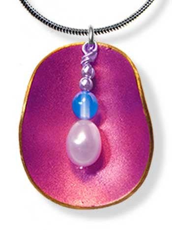 Halbschalen-Anhänger - Fuchsia für den Großhandel von LeDanse Limited Edition Jewelry