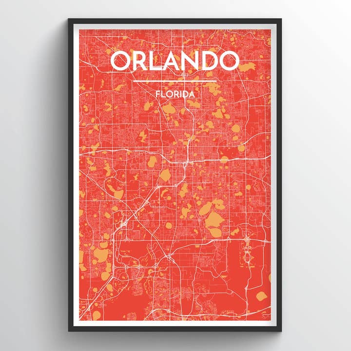 Point Two Design Group – wholesale Art print – Orlando City Map