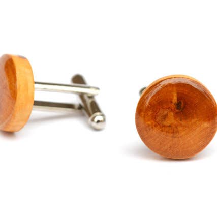 Men's Wood Cufflinks for wholesale by Starlight Woods