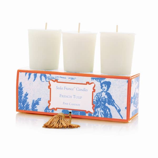 Bougie votive Tulipe classique pour la vente par Seda France Candles