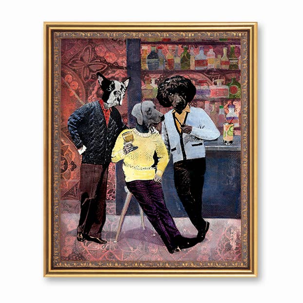 Retro Dogs 8X10 Art Print for wholesale by Pergamo Paper Goods