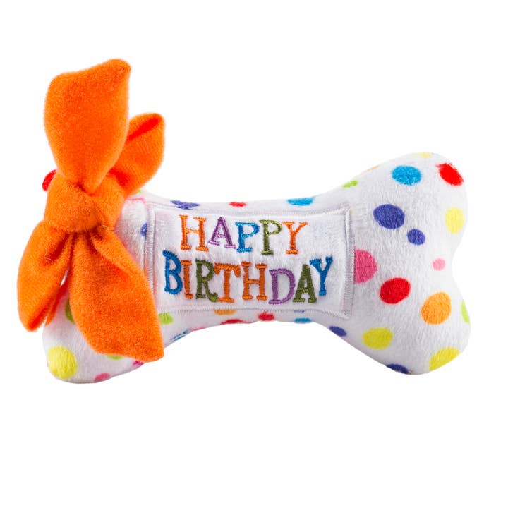 Haute Diggity Dog - Wholesale Pet Squeaky Toy - Dog - Happy Birthday Bones Squeaker Dog Toy2