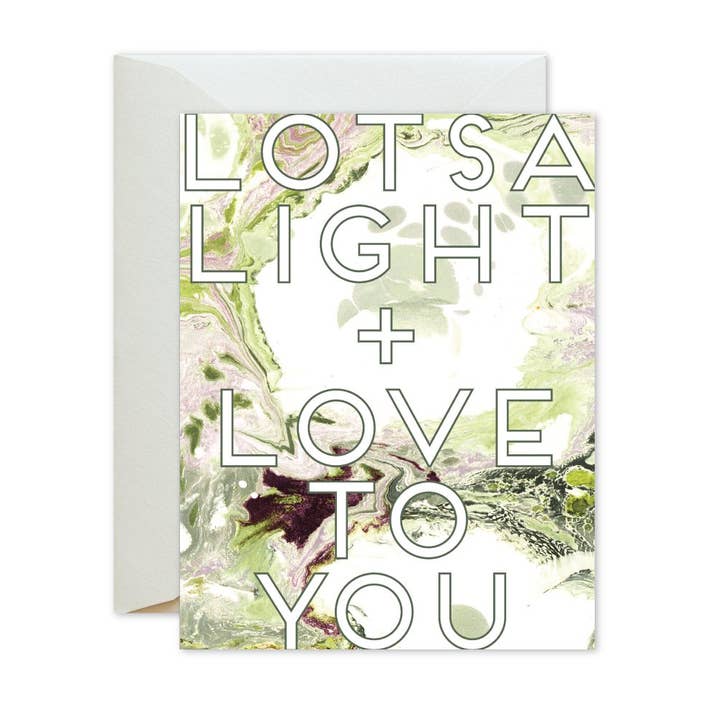 Carte de vœux Lotsa Light + Love Marble pour la vente par pixelimpress
