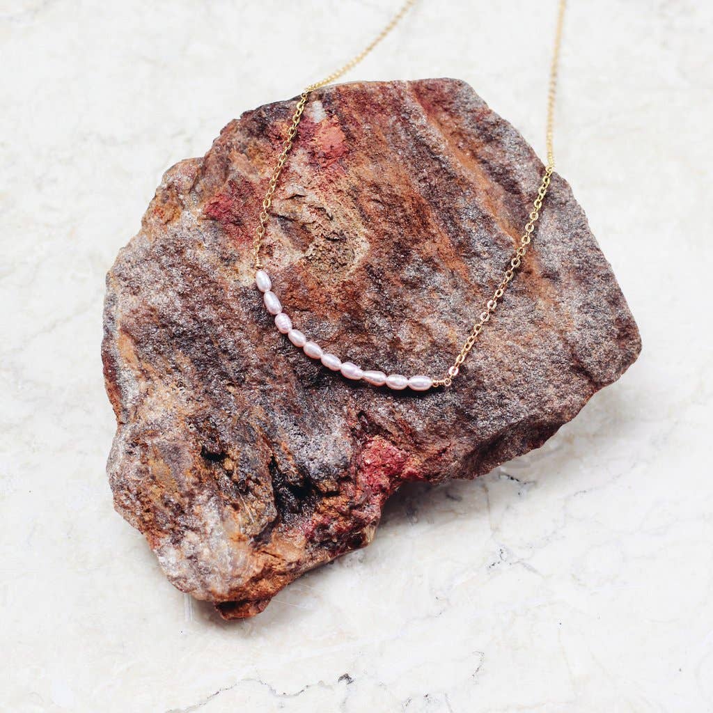 Less is More - Wholesale Pendant/Charm Necklace - Purple Pearl Smile Necklace (Gold or Silver)3