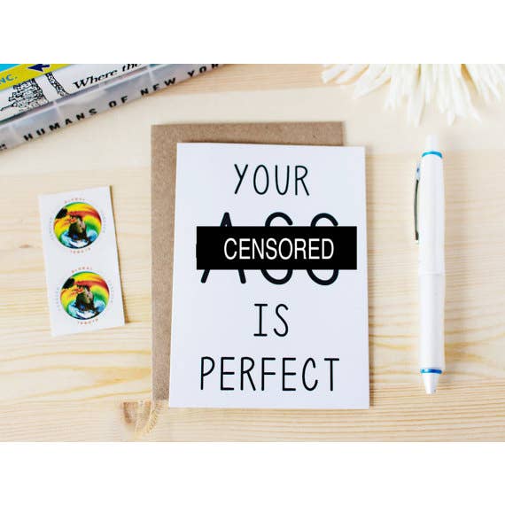 Honest AF Cards - Wholesale Encouragement Card - Your A** Is Perfect Card