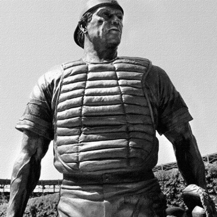 14 „x 14" Chicago Hvid Sox lærred Kunst/Carlton Fisk Statue på lærred for engroshandel hos HolyCowCanvas