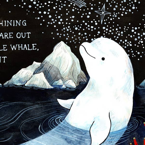 Wildship Studio - Wholesale Art Print - Kids & Baby - Baby Beluga Whale Art Print3