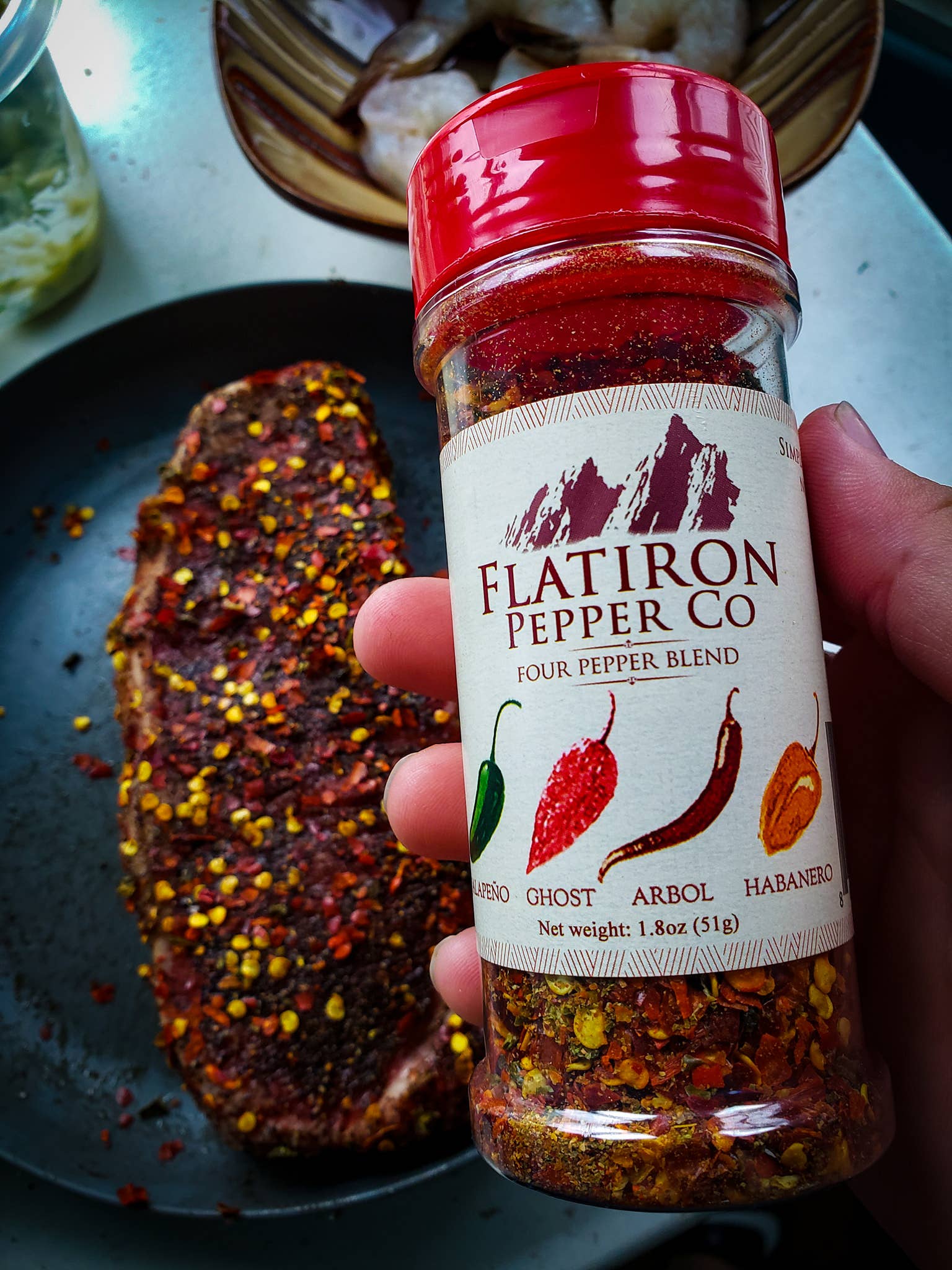 Flatiron Pepper Co - Four Pepper Blend. Premium Red Chile Flakes. Habanero  - Jalapeno - Arbol - Ghost Pepper