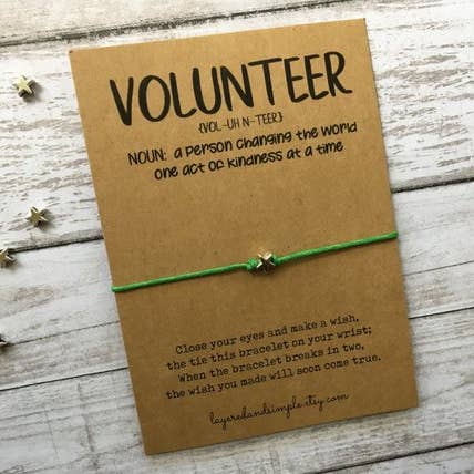 Volunteer Wish Bracelet for wholesale by LayeredandSimple