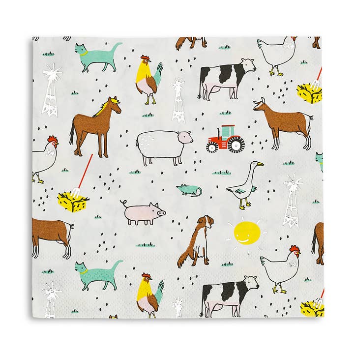 On the Farm Large Napkins - 16 Pk. for wholesale by Jollity & Co. + Daydream Society