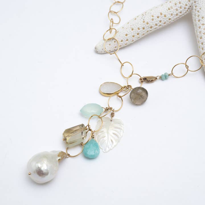 “sunkissed sea” necklace for wholesale by Midori Jewelry Hawaii