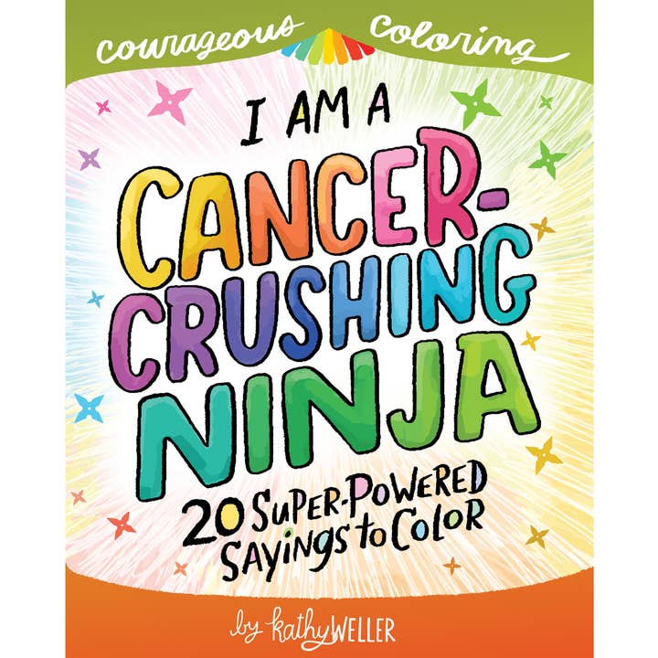 Cancer-Crushing Ninja Coloring Book for wholesale by Kathy Weller Art+Ideas