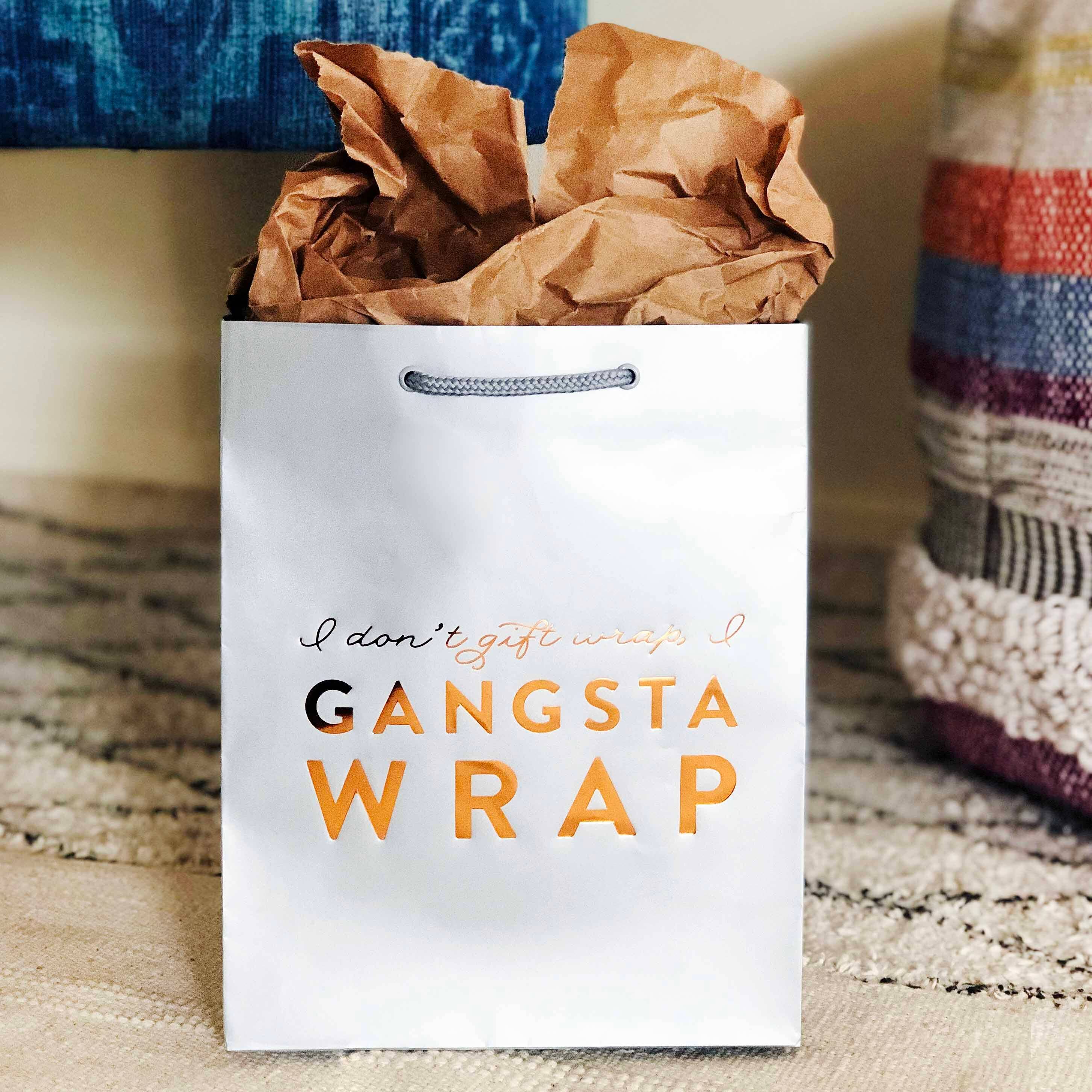Steel Petal Press - Wholesale Gift Bag - Gangsta Wrap Gift Bag - Metallic Foil-Stamped Gift Bag1