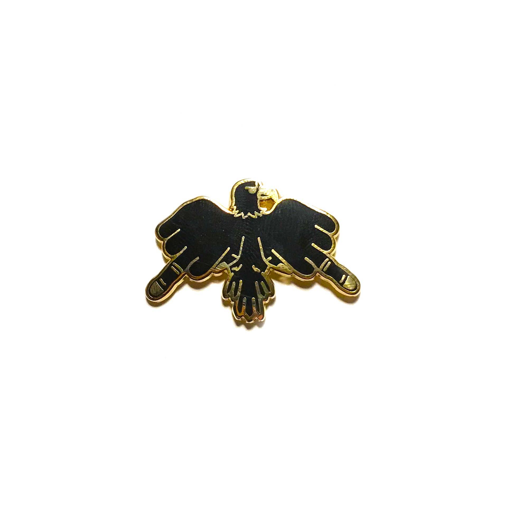 Lady No Brow - Wholesale Lapel Pin/Button - Finger Bird Enamel Pin0