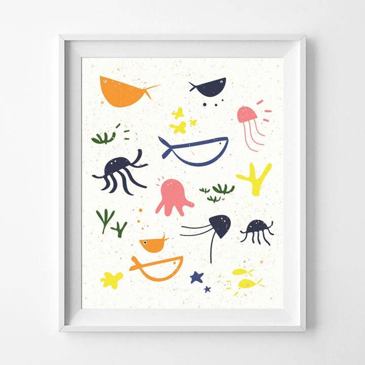 Under Havet Art Print for engroshandel hos Marcela Homrich