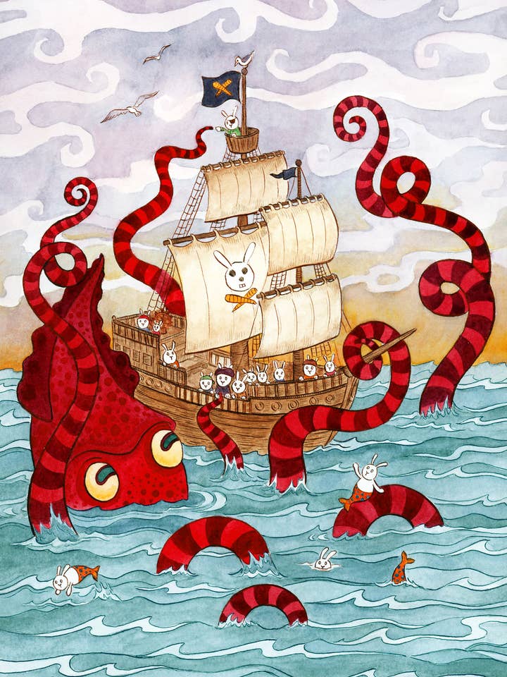 8" x 10" Nice To Meet You Art Print for wholesale by SepiaLepus Illustration