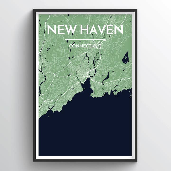 New Haven City Karta för wholesale av Point Two Design Group