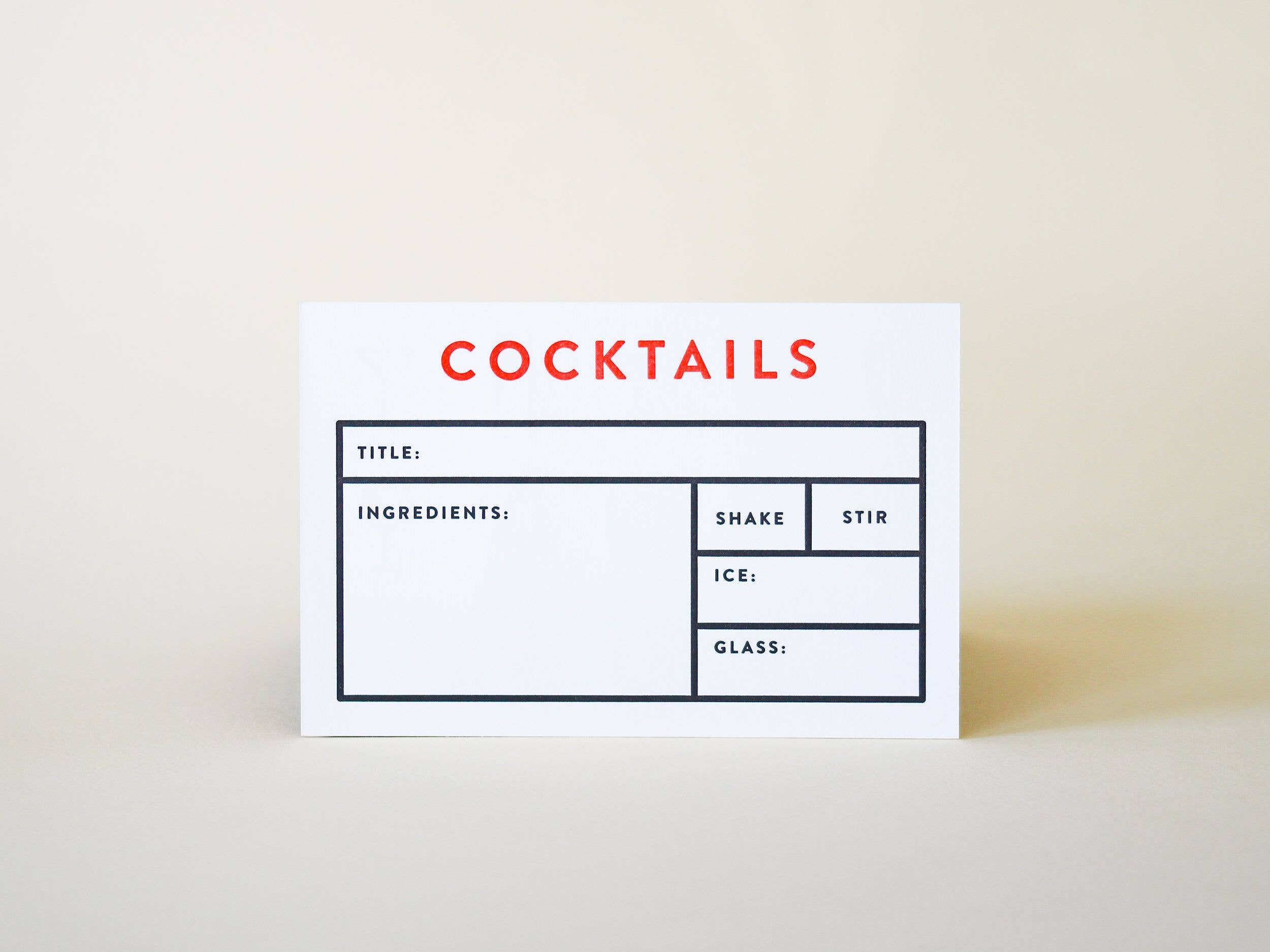 M.C. Pressure - Wholesale Recipe Card - Cocktail Recipe Card