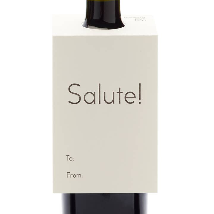Salute! hang tag for wholesale by Ilee Papergoods