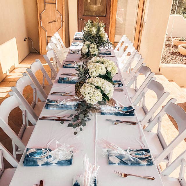 fiber + mud - Wholesale Dinner & Cloth Napkin - Cloth Napkins Coastal Vibe Indigo Shibori5