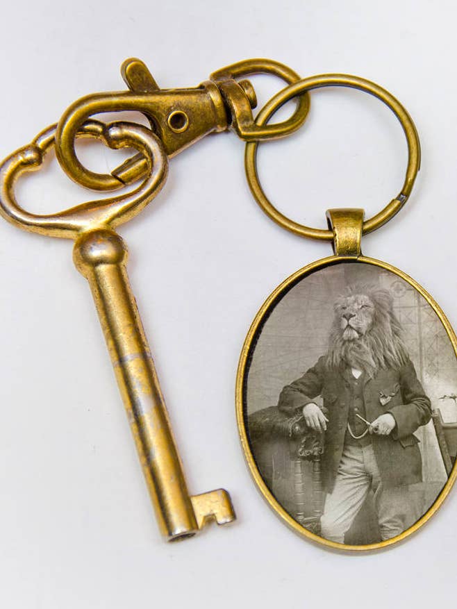 Lion Print Key Chain for wholesale by The Wild Oddisorium