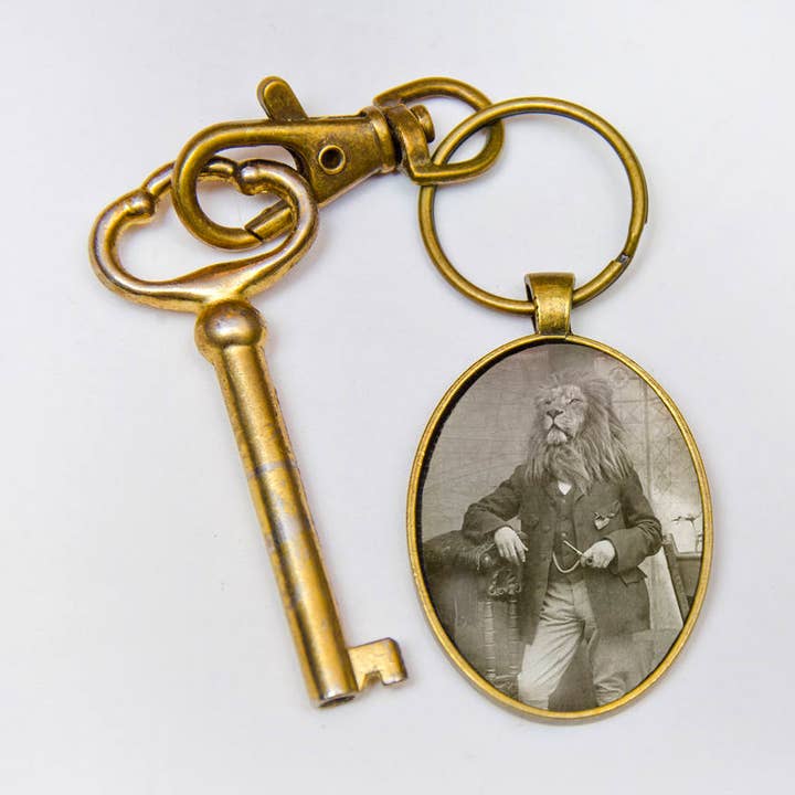 Lion Print Key Chain for wholesale by The Wild Oddisorium