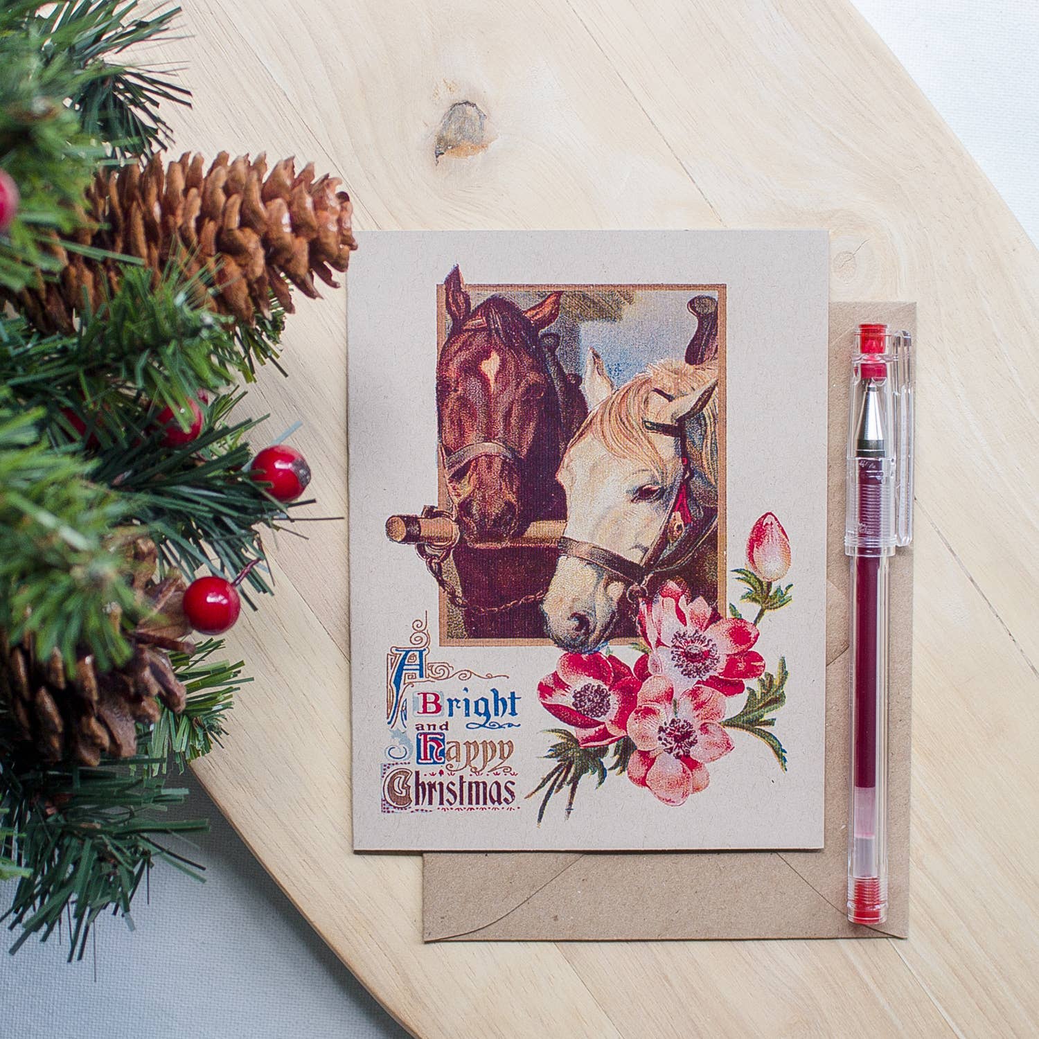 Sunshine and Ravioli - Wholesale Christmas Card - Equestrian Christmas Card - boxed set of 83