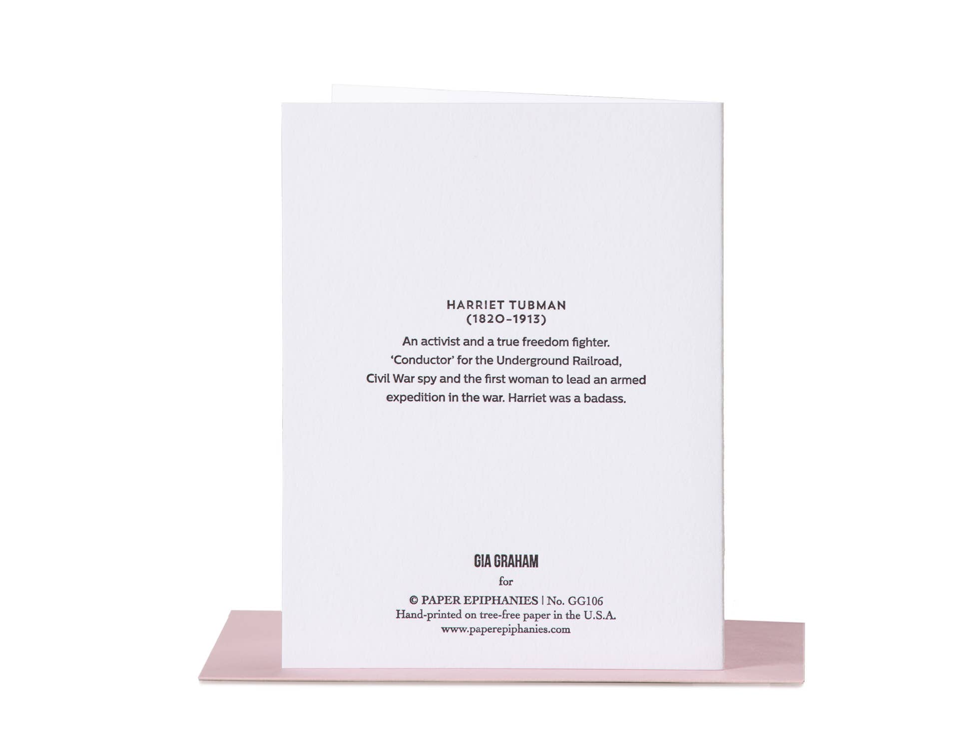 Paper Epiphanies - Wholesale Everyday Greeting Card - Tubman: Dreamer Card2