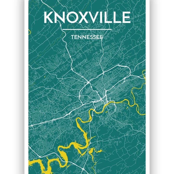 Knoxville City Carte pour la vente par Point Two Design Group