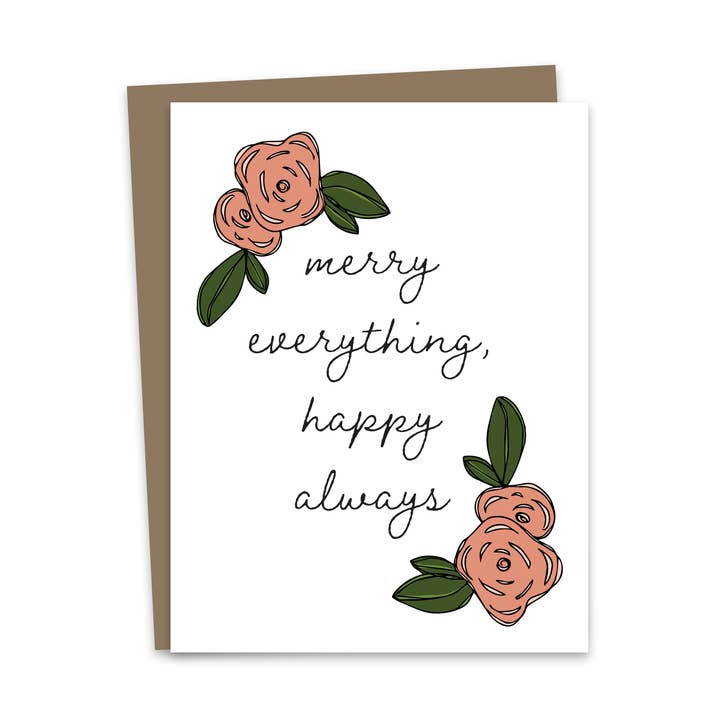 Merry Everything, Happy Always Card for wholesale by One Oliver