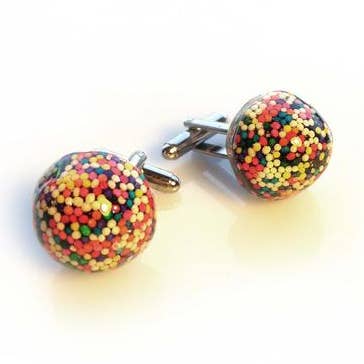Rainbow Licorice Candy Cufflinks - Candy Jewelry for wholesale by Glitterlimes