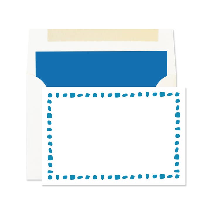 Biba Letterpress – Großhandel Briefpapier-/Postkarten-Set – Blauer Kiesel