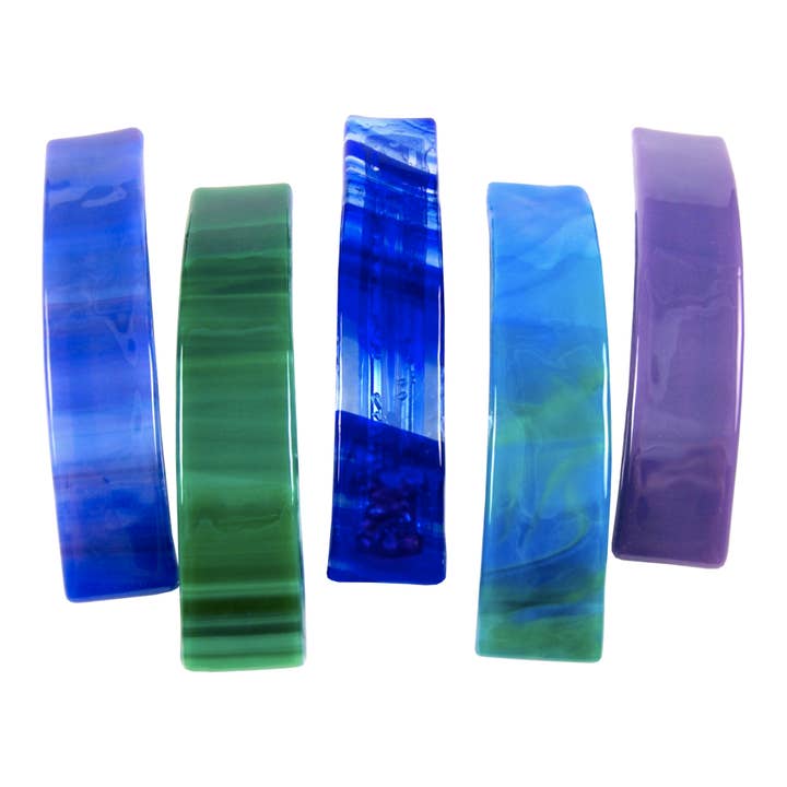 Glass Town USA – Großhandel Haarspange – Damen – Haarspangen Glasmalerei Cool Colors Large