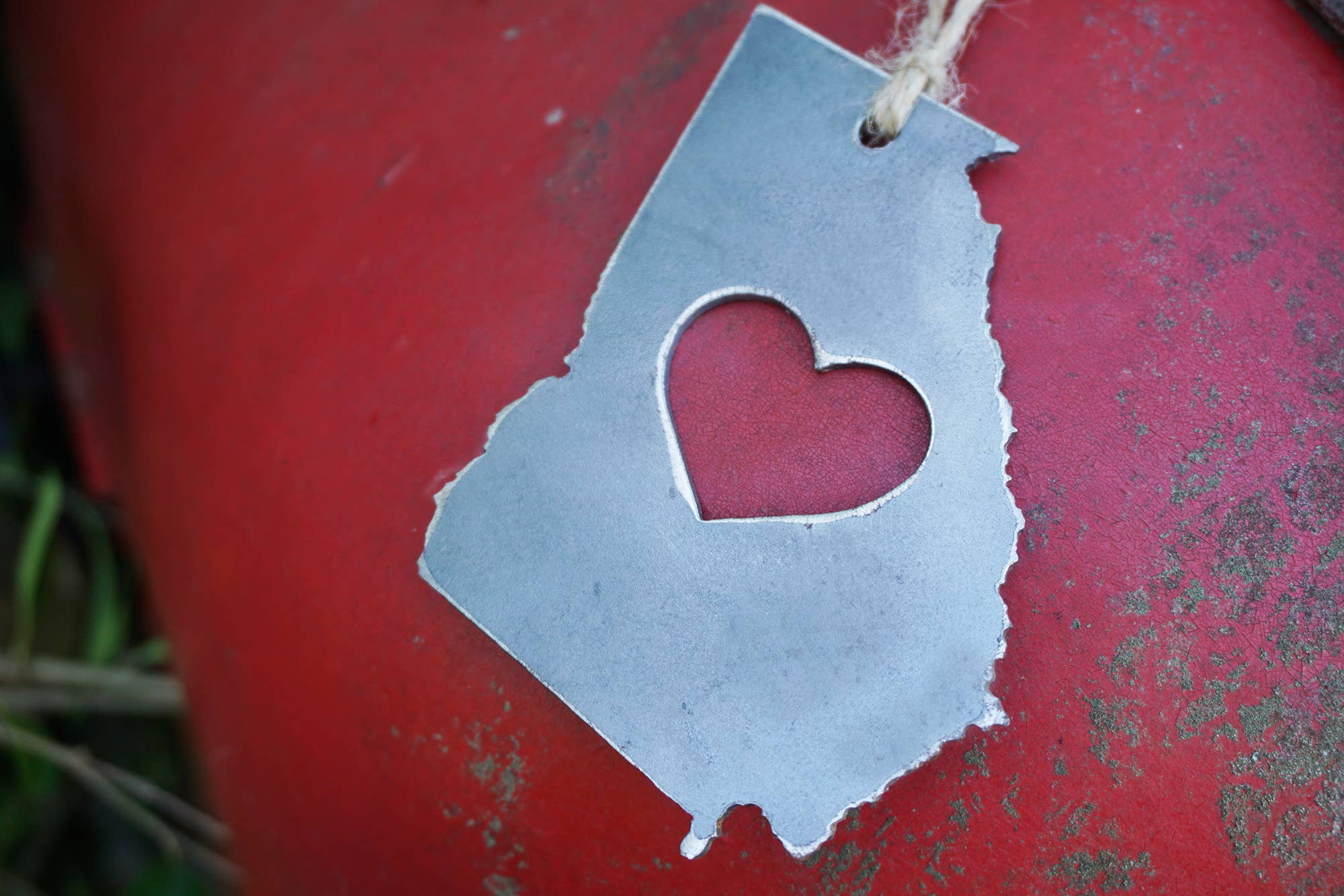 BE Creations & Designs, Inc. - Wholesale Ornament - Georgia State Raw Steel Metal Ornament Eco Friendly1