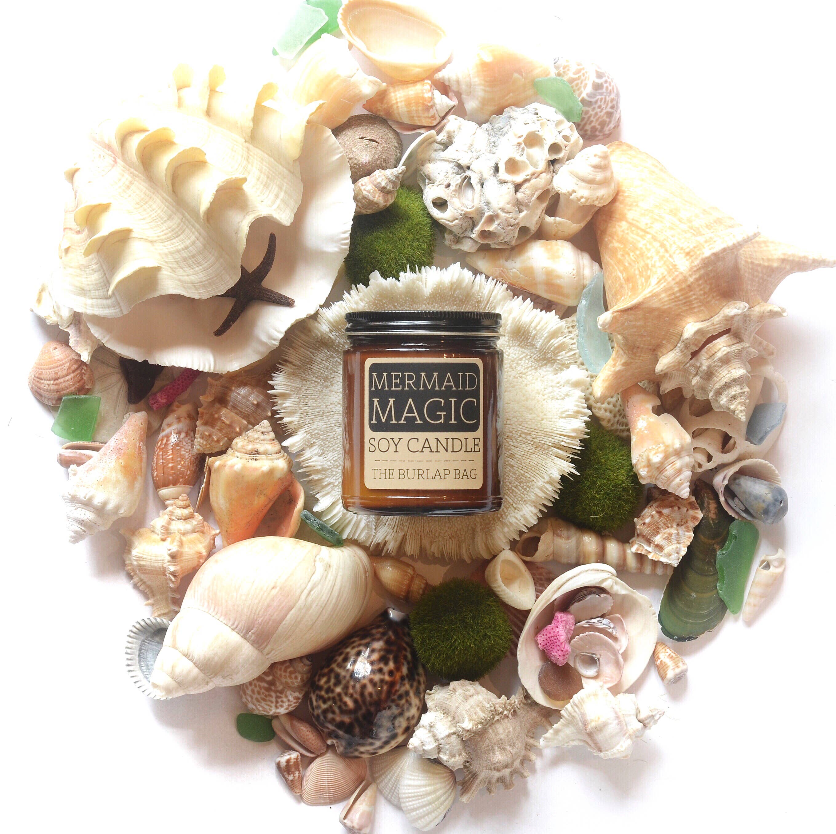 The Burlap Bag - Wholesale Jar/Filled Candle - Mermaid Magic - Soy Candle 9oz3