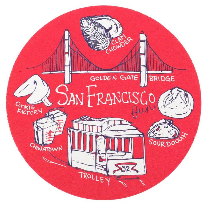 San Francisco Fun Coaster for wholesale by Reyn Paper Co
