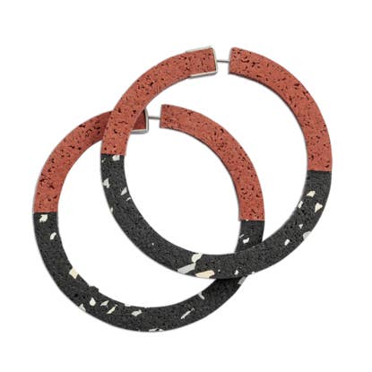 Medium Two Tone Hoops for wholesale by Champ