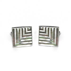 Boutons de manchette à chevrons carrés pour la vente par Great Falls Jewelry
