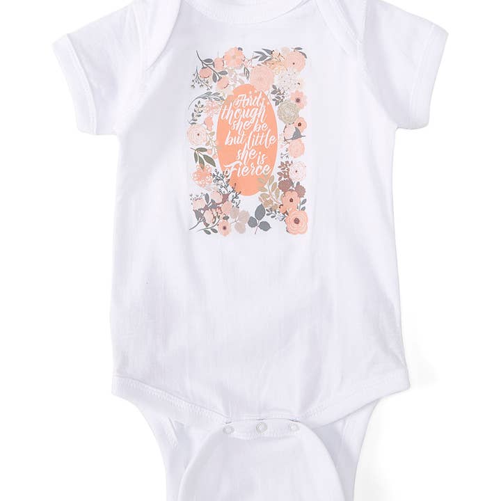"She is Fierce" Bodysuit for wholesale by The Talking Shirt