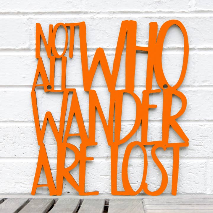 Not All Who Wander Are Lost Inspirational Wall Decor for wholesale by Spunky Fluff