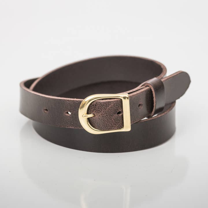 2,5 cm breiter Espresso — Messing-Hardware für den Großhandel von Box of Belts