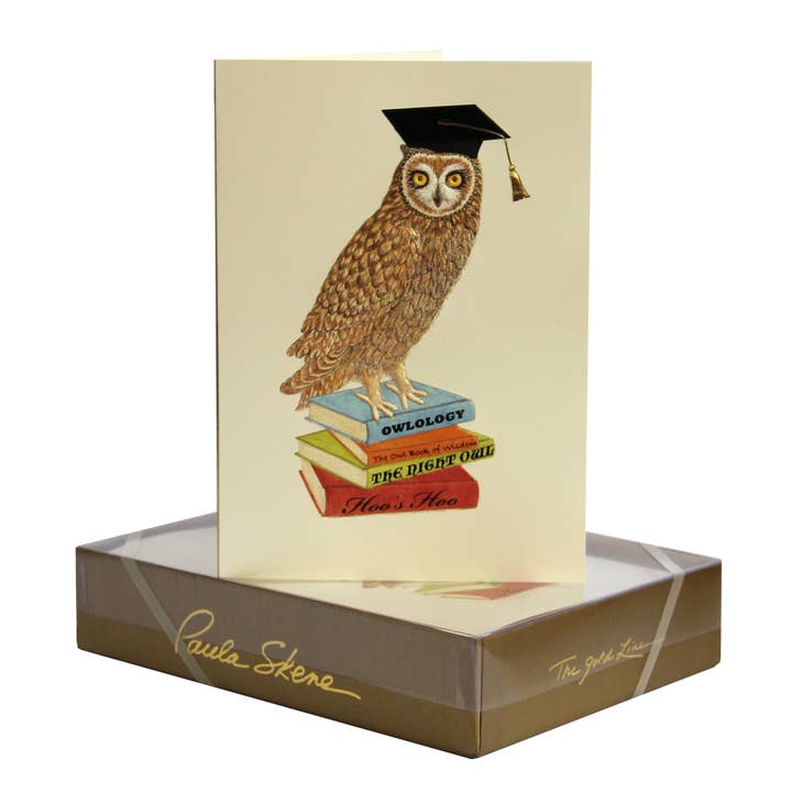 Owl Graduation Card for wholesale by PAULA SKENE DESIGNS