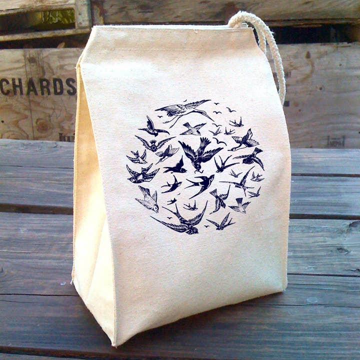 Birds Lunch Bag for wholesale by Little Lark