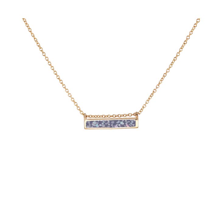 Denim Polymer Mod Bar Pendant for wholesale by Marionwild Jewelry