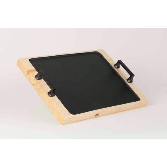 Chalkboard Serving Tray Recessed Surface - 12" x 18" for wholesale by Blue Valley Woodworks