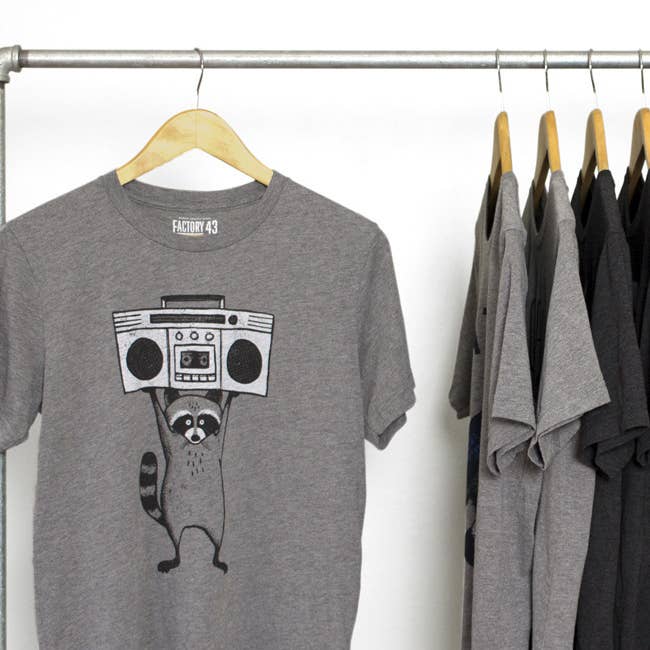 Factory 43 - Wholesale Screen Printed T-Shirt - Unisex - In Your Eyes Raccoon Unisex Shirt