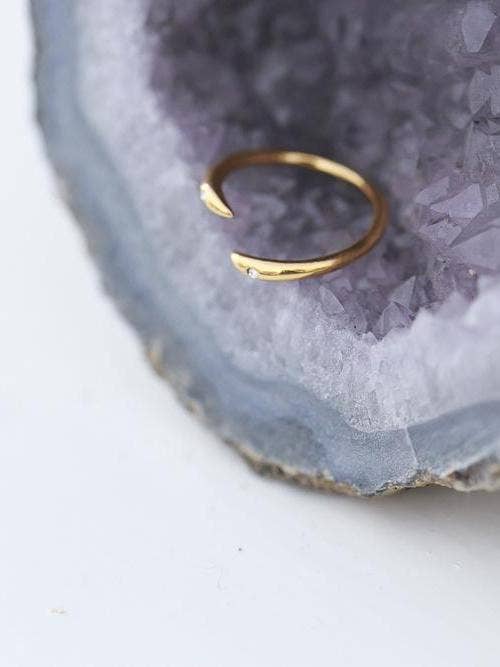 Katie Dean - Wholesale Band/Stacked Ring - 18K Gold Plated Claw Ring2