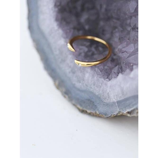 Katie Dean - Wholesale Band/Stacked Ring - 18K Gold Plated Claw Ring2