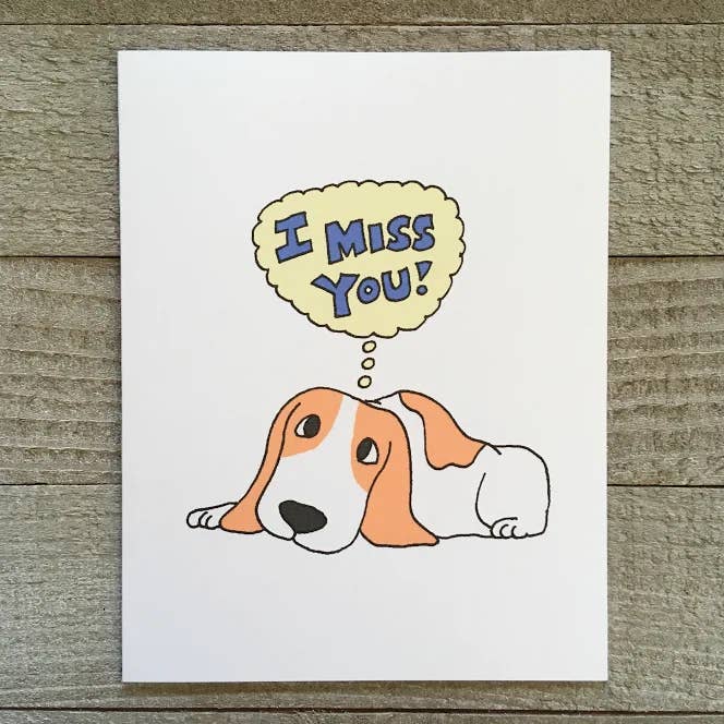 Ink Delights - Wholesale Everyday Greeting Card - Dog Miss You Card