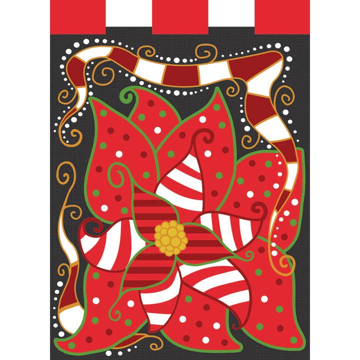 Poinsettia Garden Flag for wholesale by Magnolia
